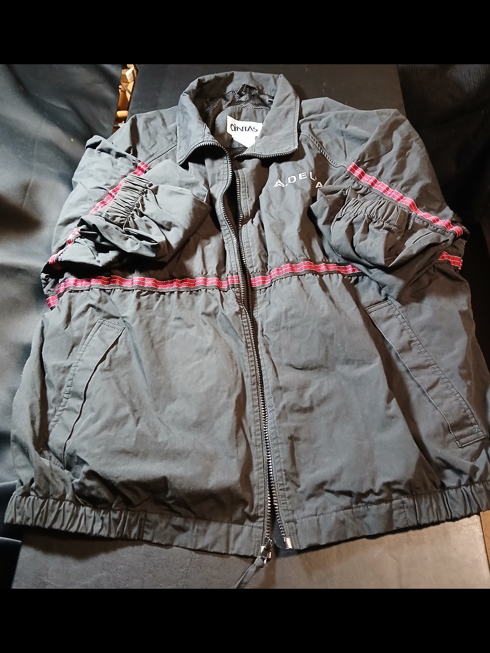 Cintas Black Size 2xl Broken Zipper Wind Breaker Jacket